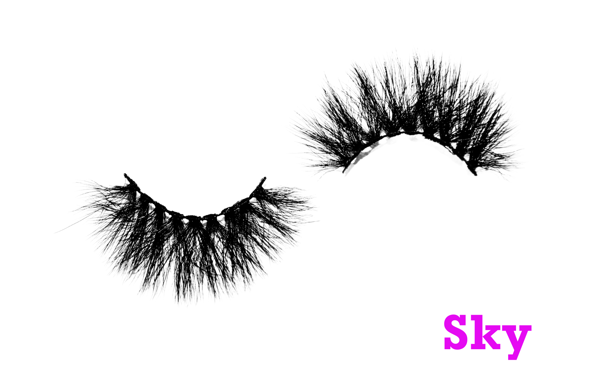 Sky – 25mm Dramatic Bold Wispy Vegan Strip Lashes | Blink On Em
