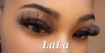 Lala – 25mm Dramatic Bold Wispy Vegan Strip Lashes | Blink On Em - Model wearing