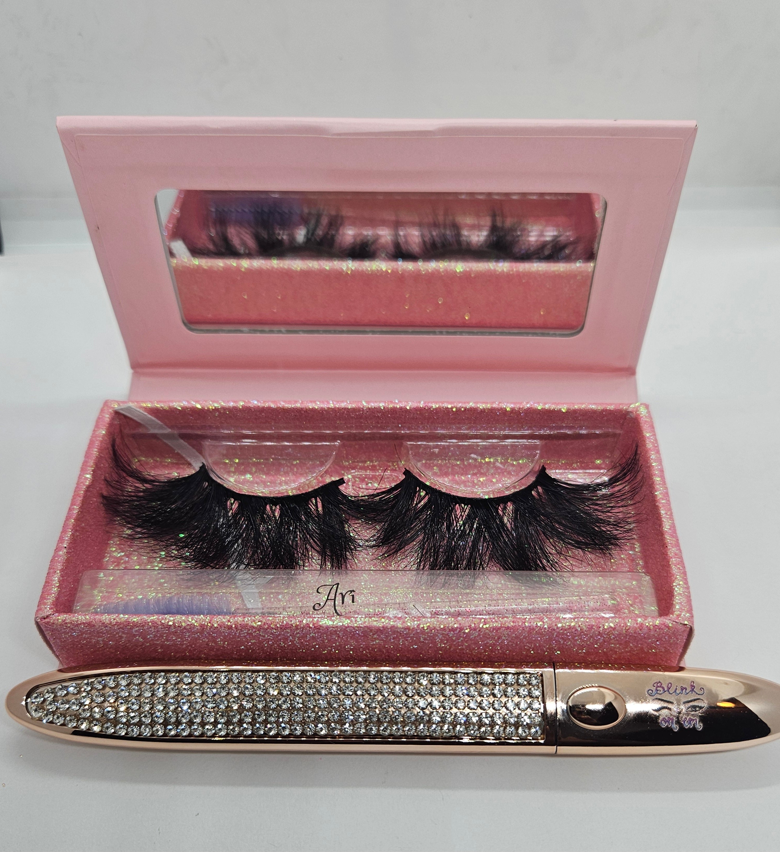 Ari – 25mm Dramatic Bold Wispy Mink Strip Lashes | Blink On Em