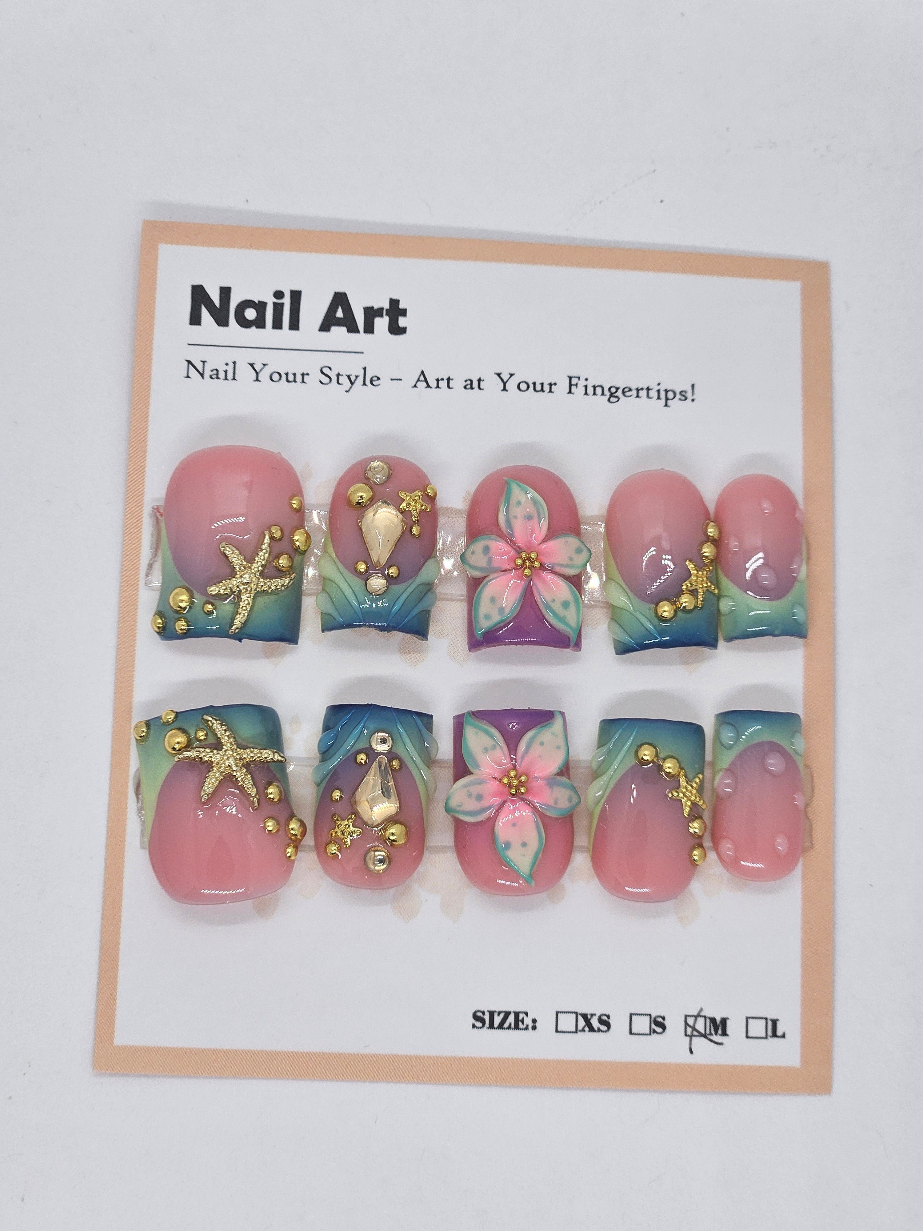 Mermaid Glam Press-On Nails