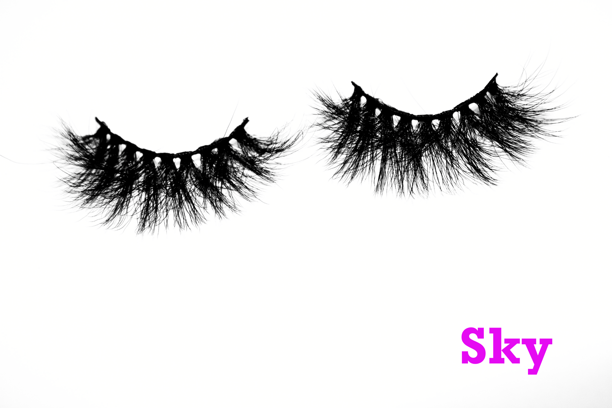 Sky – 25mm Dramatic Bold Wispy Vegan Strip Lashes | Blink On Em