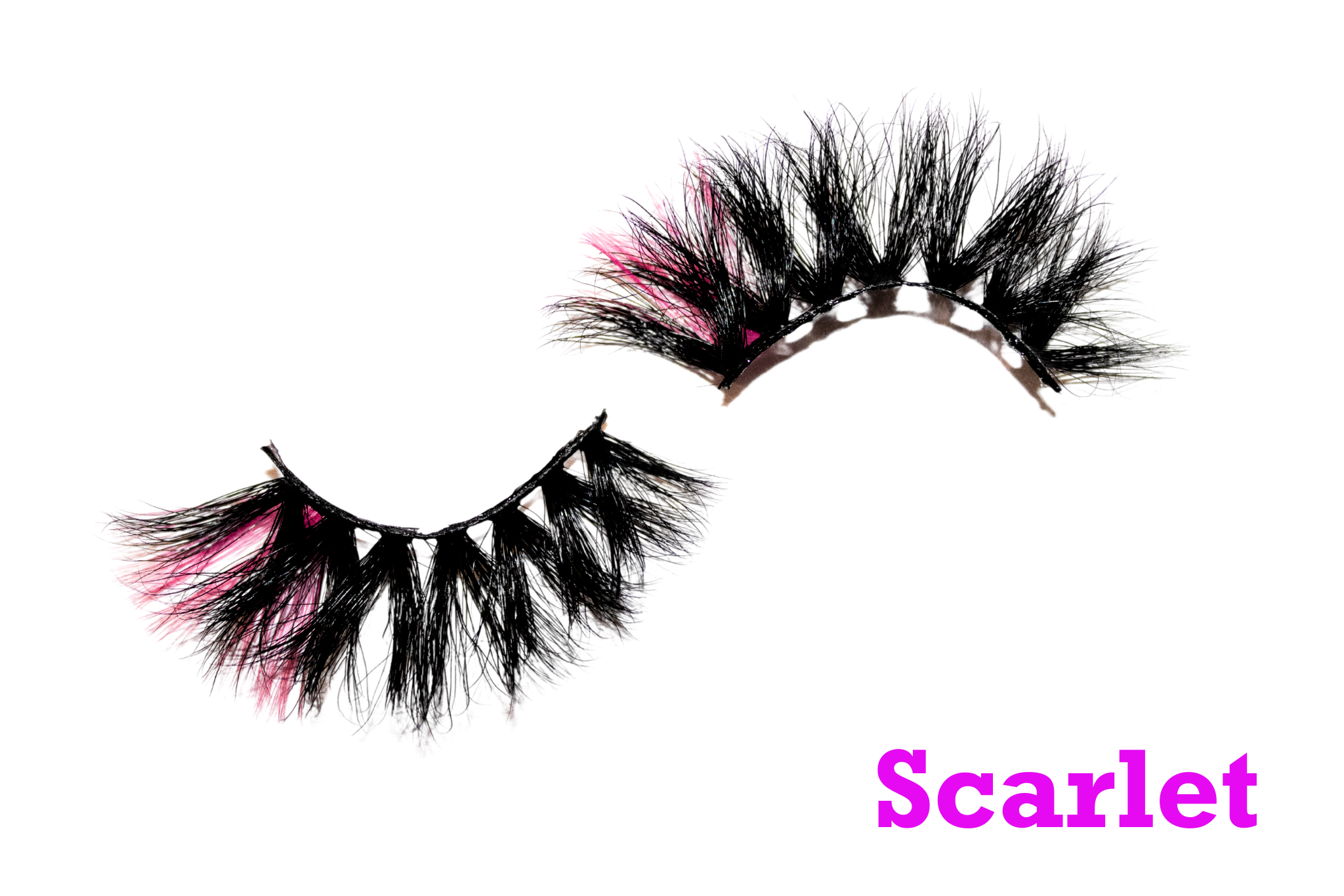Scarlet – 20mm Dramatic Color Mink Strip Lashes | Blink On Em