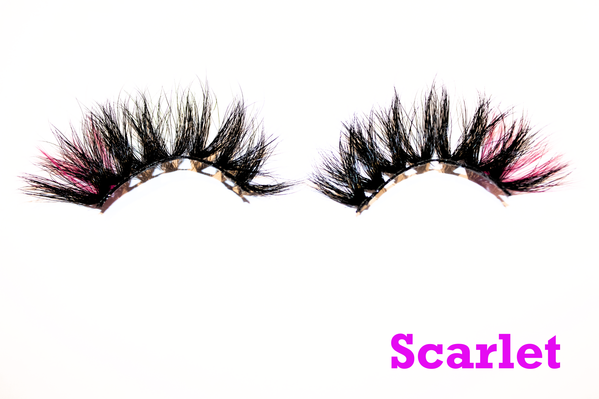 Scarlet – 20mm Dramatic Color Mink Strip Lashes | Blink On Em