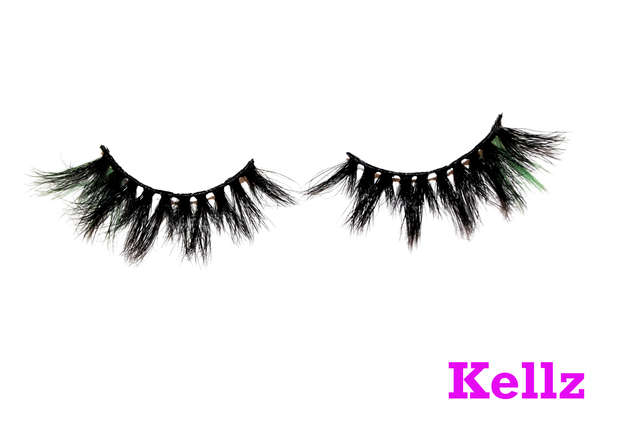Kellz – 16mm Dramatic Color Mink Strip Lashes | Blink On Em
