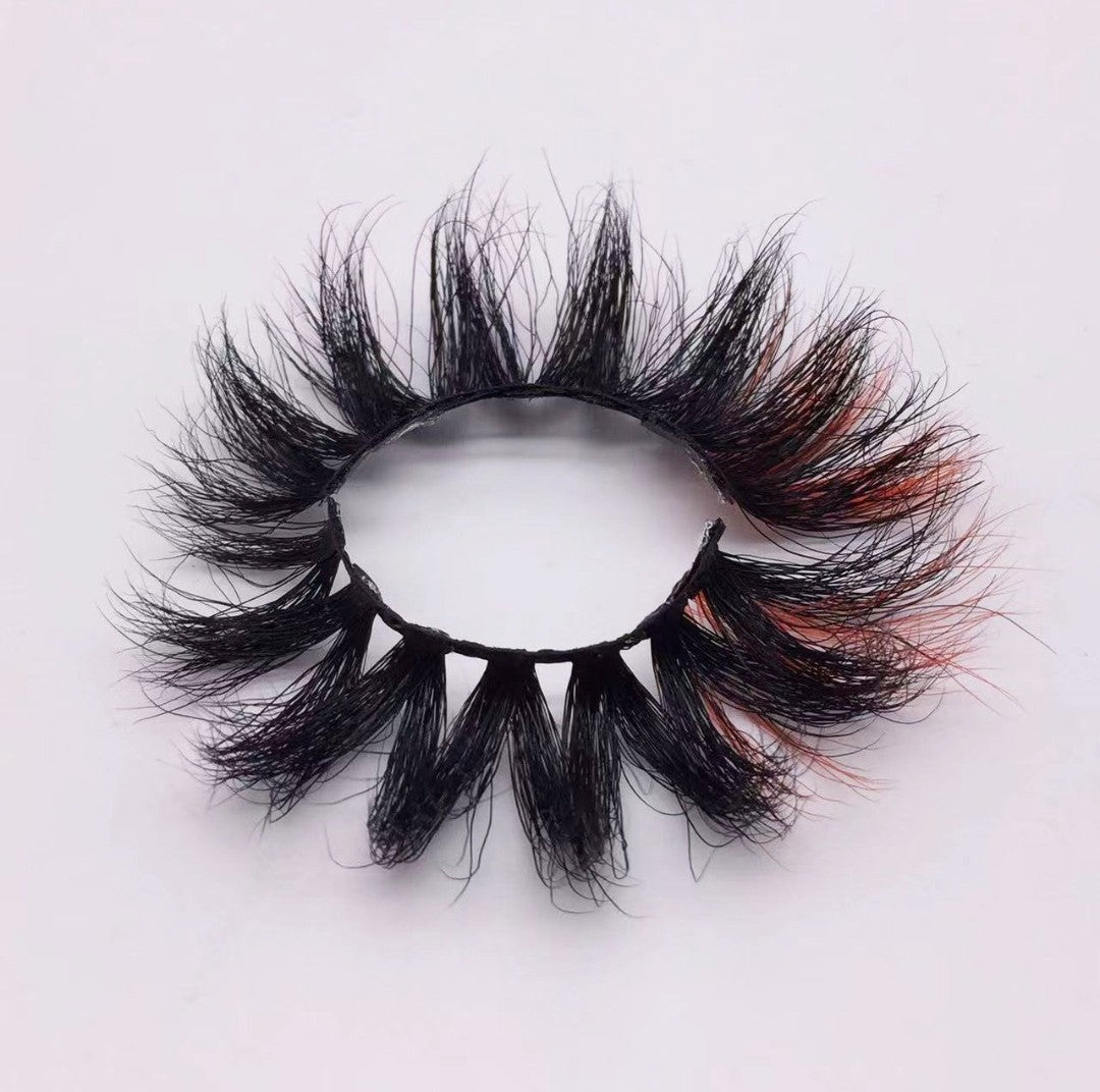 Scarlet | 20mm Reddish Orange Mink Lashes