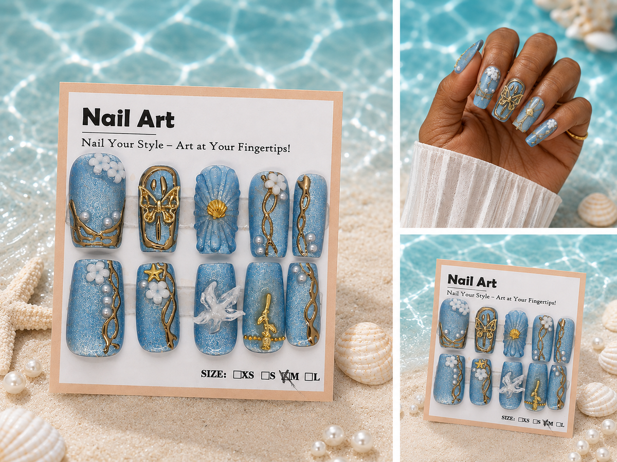Blue Angel Luxe Press-On Nails