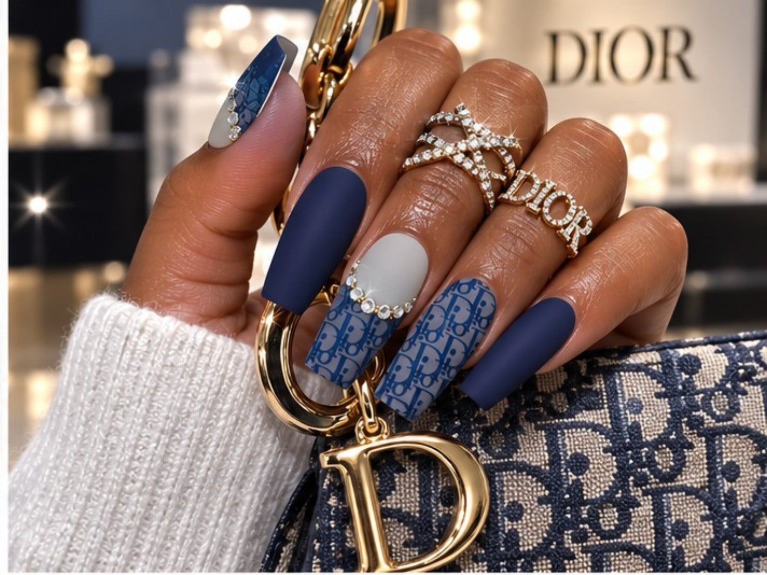 Midnight Couture | Designer-Inspired Press-On Nails