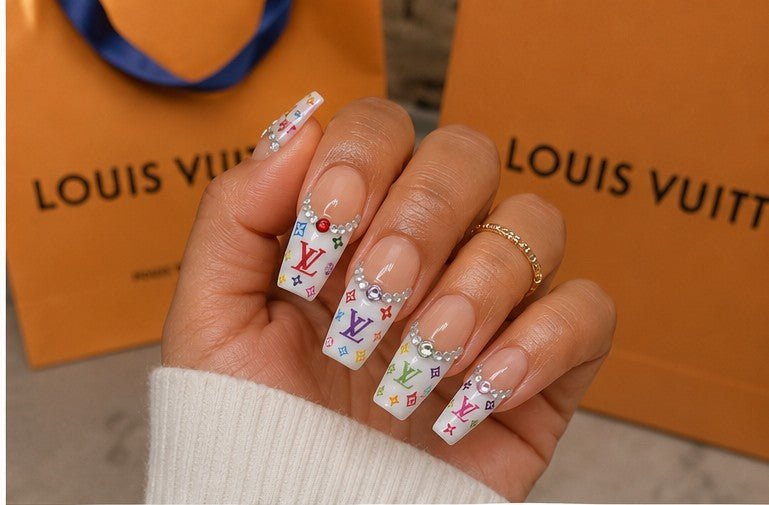 Luxe Monogram | Designer-Inspired Press-On Nails