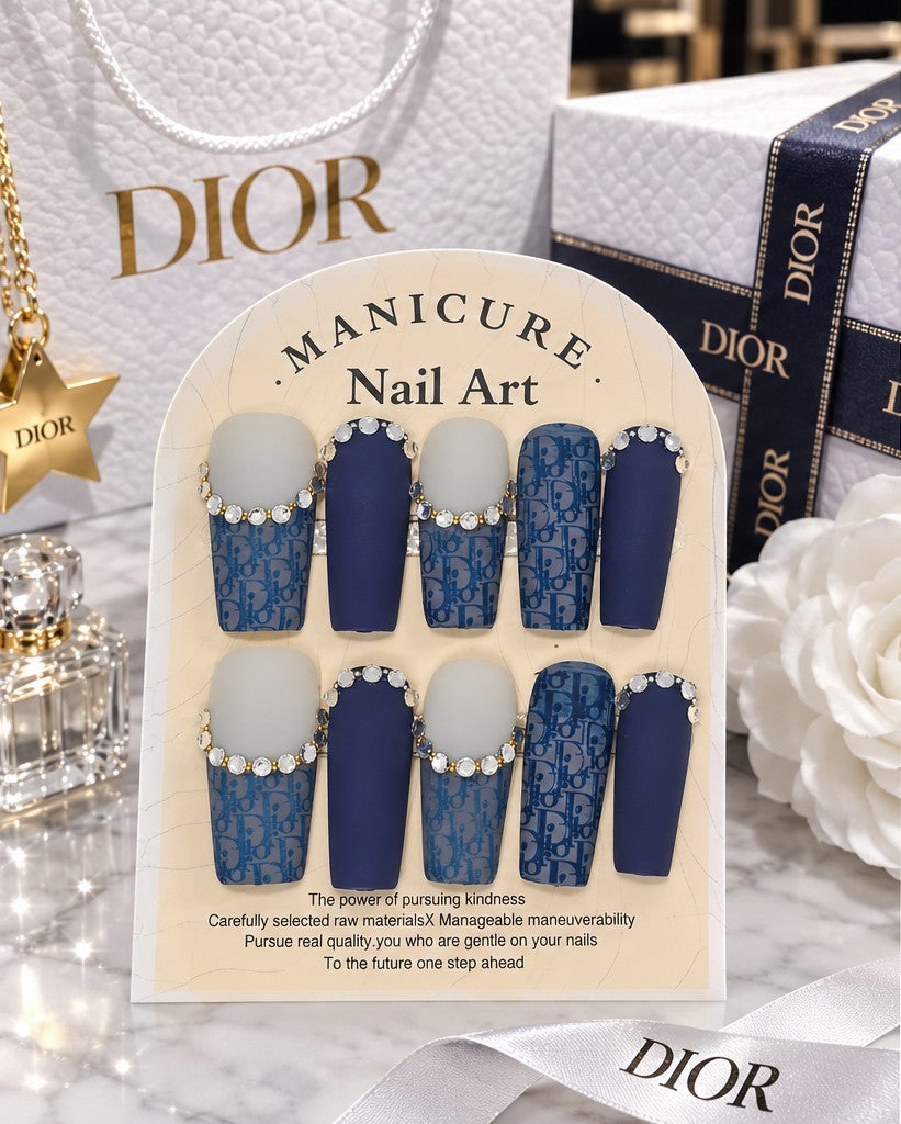 Midnight Couture | Designer-Inspired Press-On Nails