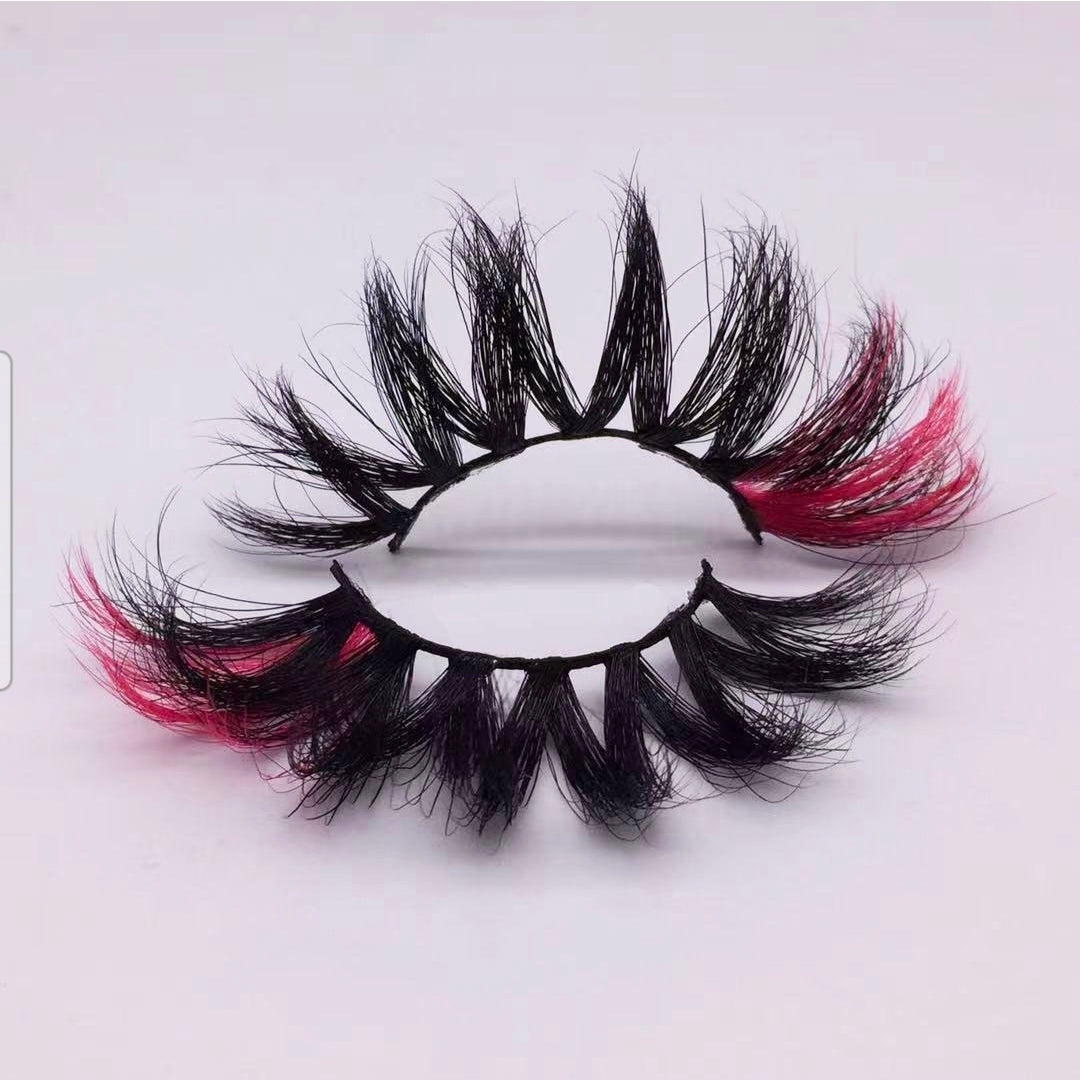 Linnea | 20mm Dramatic Fuchsia Mink Lashes