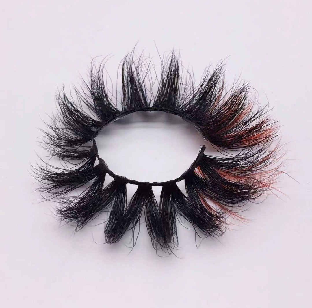 Scarlet | 20mm Reddish Orange Mink Lashes