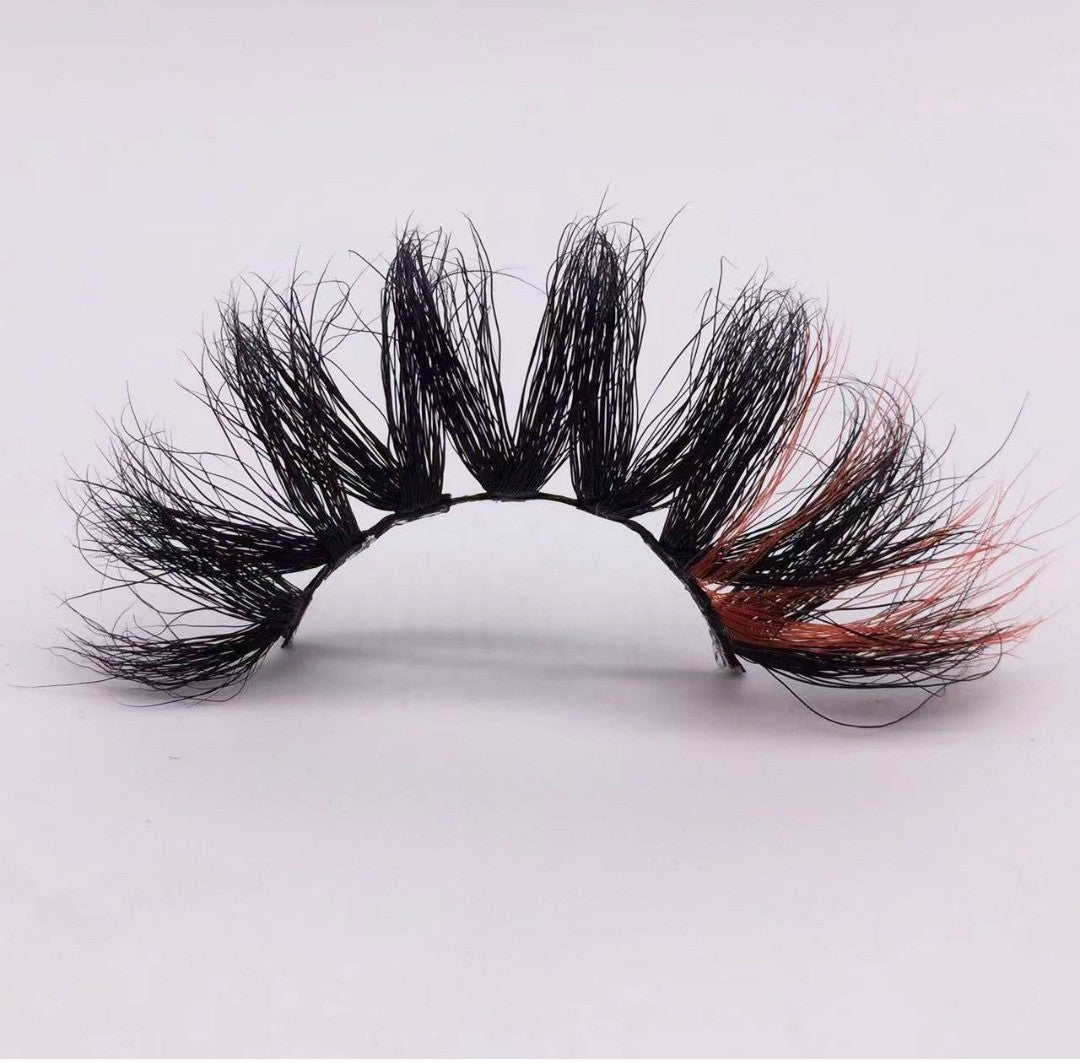 Scarlet | 20mm Reddish Orange Mink Lashes