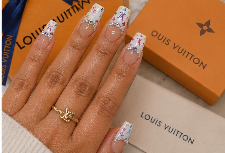 Luxe Monogram | Designer-Inspired Press-On Nails